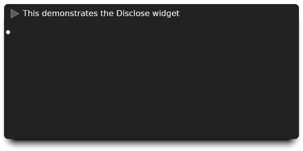Disclose widget example
